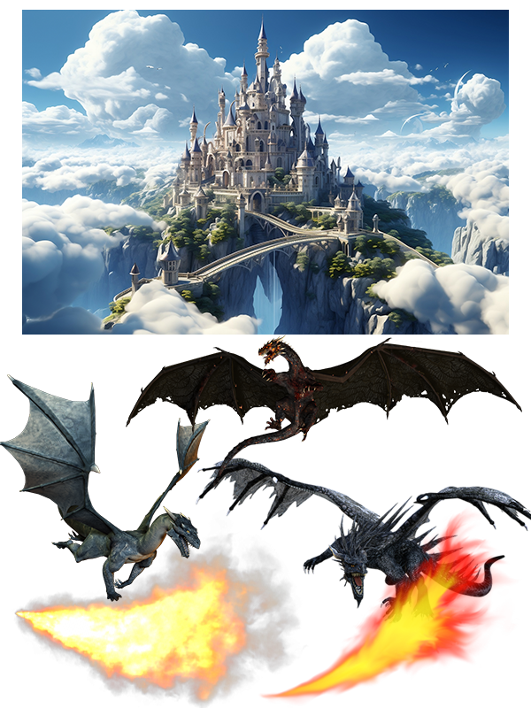 Dragons winter castle  