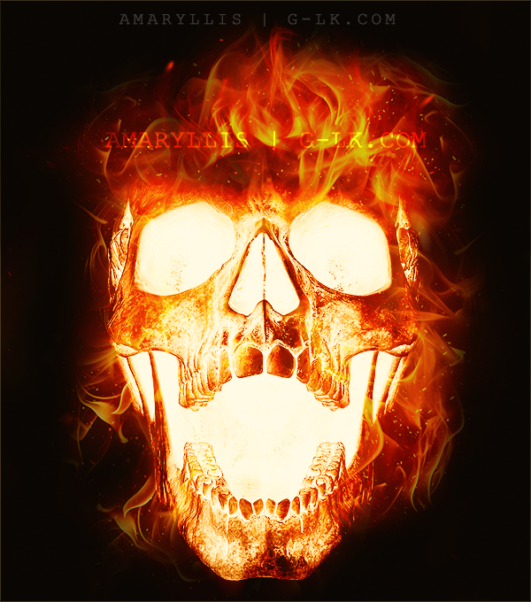 Fire skull 