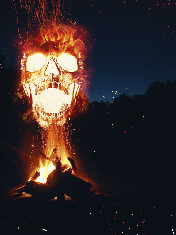 Fire skull 